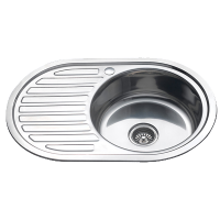 Изображение Мойка врезная овальная 0,6мм 77х50 универсальная глубина 160мм Melana (арт. 67750)

