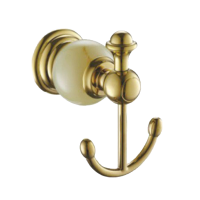 Изображение Крючок в ванную двойной золото OUTE (арт. TG2801-2)

