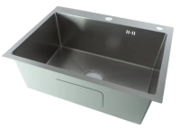 Изображение Мойка врезная 3,0мм Fmark 60х45 сатин глубина 200мм в комплекте сифон Fmark (арт. FSC6045L)
