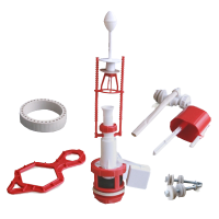 Изображение Арматура для бачка с белым штоком с боковой подводкой РБМ (арт. АС5.1)
