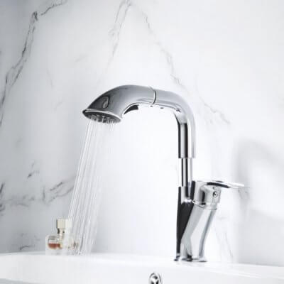 Смеситель для кухни однорычажный Shevanik с выдвижной лейкой латунь SHEVANIK (арт. S5121)