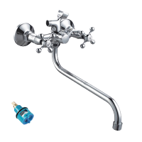 Смеситель для ванны двухвентильный Frud длинный излив картриджный переключатель Frud (арт. R22108)