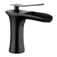 Смеситель для раковины однорычажный Frap чёрный латунь FRAP (арт. F1052-51)