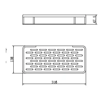 Полка в ванную 1-ярусная белая FASHUN (арт. A7326-17) оптом от компании Аквалига
