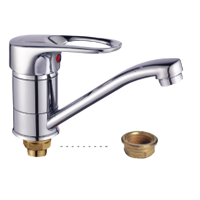 Смеситель для кухни однорычажный Lemen короткий излив на гайке латунь LEMEN (арт. LB61403B)