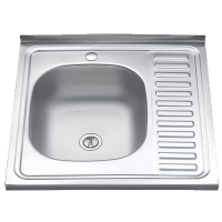 Изображение Мойка накладная 0,4мм 60х60 левая глубина 160мм Melana (арт. 6060L)
