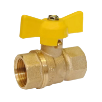 Изображение Кран шаровой 1/2 в/в - бабочка Lemen газовый латунный LEMEN (арт. DB301-1/2FF)
