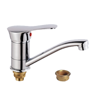 Смеситель для кухни однорычажный Lemen короткий излив на гайке латунь LEMEN (арт. LB61401B)