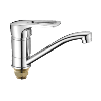 Смеситель для кухни однорычажный Oute короткий излив на гайке латунь OUTE (арт. T4803DB)