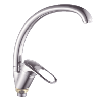 Смеситель для кухни однорычажный Rainsberg высокий излив на гайке RAINSBERG (арт. R3213F)