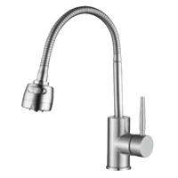 Смеситель для кухни однорычажный Oute гибкий излив нержавейка OUTE (арт. T40313B-8)