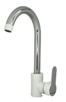 Смеситель для кухни Pursh высокий излив хром/белый Pursh (арт. R94W303)