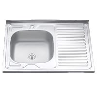 Изображение Мойка накладная 0,4мм 60х80 левая глубина 160мм Melana (арт. 6080L)
