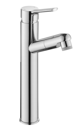 Смеситель для кухни однорычажный Oute с выдвижной лейкой на гайке латунь OUTE (арт. T60533B-1)