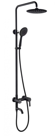 Смеситель с душевой стойкой Fmark чёрный нержавейка Fmark (арт. FS8345H)