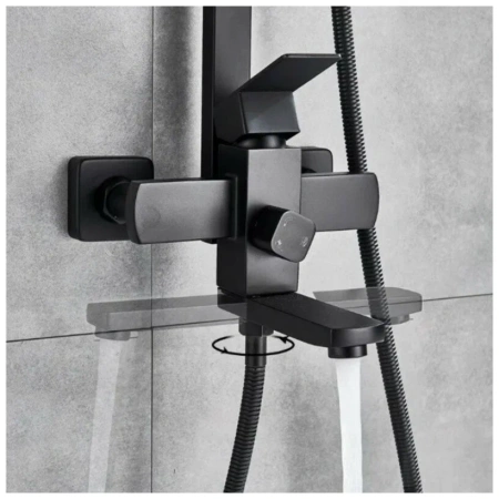 Смеситель для душевой D-Lin нержавеющая сталь черный D-Lin (арт. D10A03)