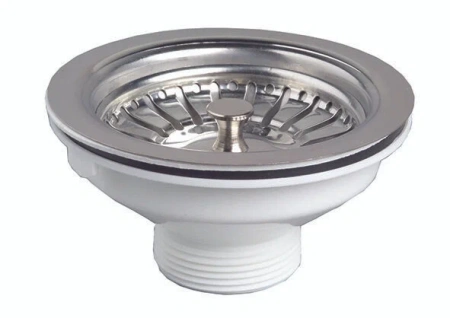 Выпуск "Wirquin" с нержавеющей чашкой без перелива Ø112мм (3'1/2) Виркэн (арт. 30717335) оптом от компании Аквалига
