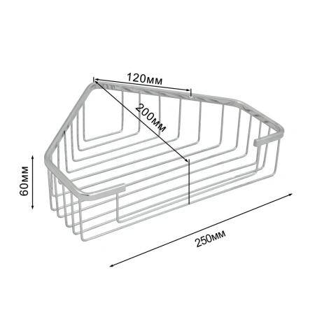 Полка в ванную угловая 1-ярусная FEINISE (арт. S069) оптом от компании Аквалига
