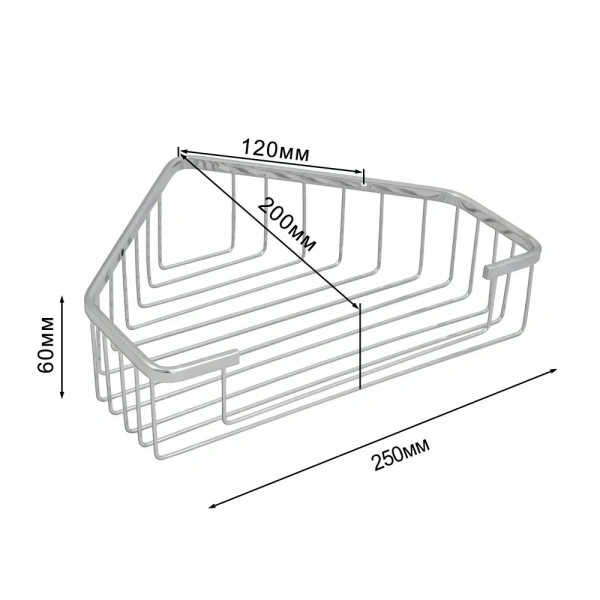 Полка в ванную угловая 1-ярусная FEINISE (арт. S069) оптом от компании Аквалига
