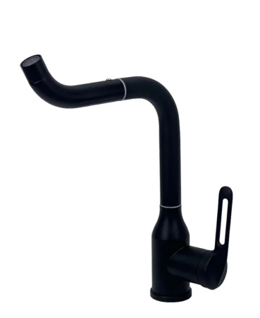 Смеситель для кухни Lemen высокий излив чёрный LEMEN (арт. G93008E-1)