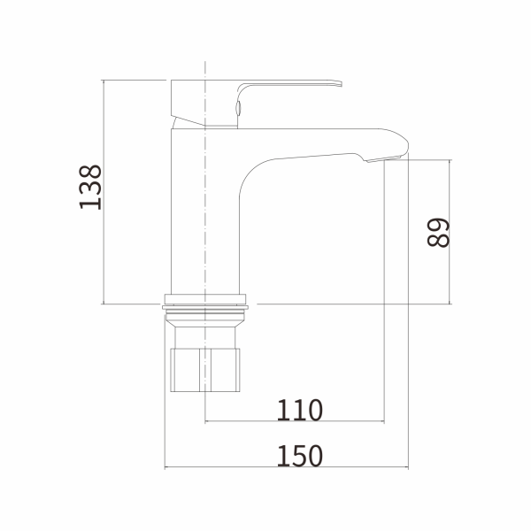 Смеситель для раковины однорычажный Fashun чёрный латунь FASHUN (арт. A1082-7)