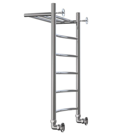 Полотенцесушитель Классика Дуга с полкой 500x1000 1' нижнее подключение  (арт. КДП50100) оптом от компании Аквалига
