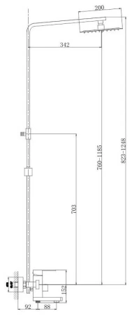 Смеситель для душевой D-Lin нержавейка D-Lin (арт. H10A21)