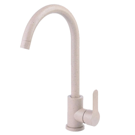 Смеситель для кухни Pursh высокий излив бежевый нержавейка Pursh (арт. R93303M)