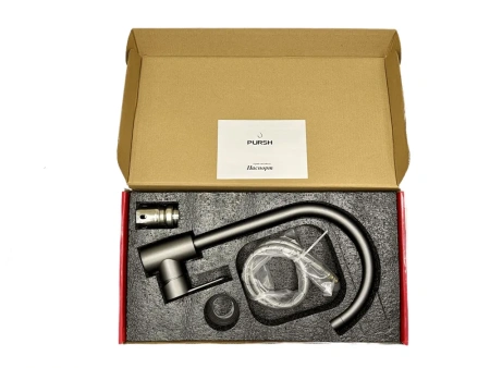 Смеситель для кухни Pursh высокий излив графит Pursh (арт. R93303H1)