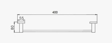 Держатель для полотенец D-lin  400мм черный D-Lin (арт. D251222) оптом от компании Аквалига
