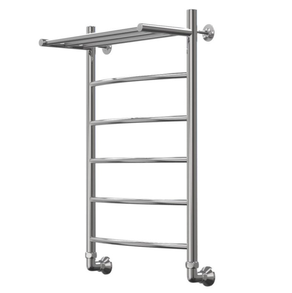 Полотенцесушитель Классика Дуга с полкой 500x1200 1' нижнее подключение  (арт. КДП50120) оптом от компании Аквалига
