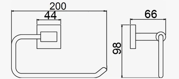 Держатель для туалетной бумаги D-lin черный D-Lin (арт. D241222-1) оптом от компании Аквалига
