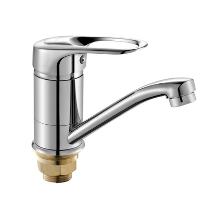 Смеситель для кухни однорычажный Lemen короткий излив на гайке LEMEN (арт. LB-61468B)