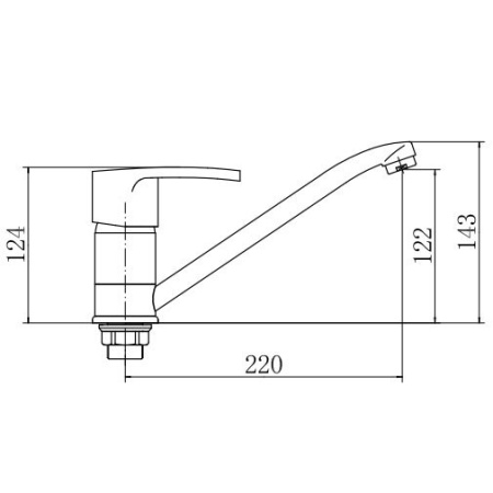 Смеситель для кухни однорычажный Fashun латунь FASHUN (арт. A4965)