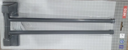 Держатель для полотенец D-lin поворотный двойной черный D-Lin (арт. D253222) оптом от компании Аквалига
