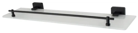 Полка в ванную стеклянная D-Lin с ограничителем черная D-Lin (арт. D260222) оптом от компании Аквалига

