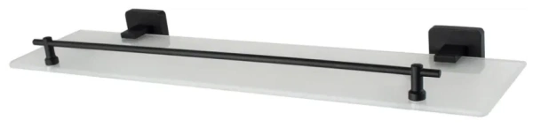 Полка в ванную стеклянная D-Lin с ограничителем черная D-Lin (арт. D260222) оптом от компании Аквалига

