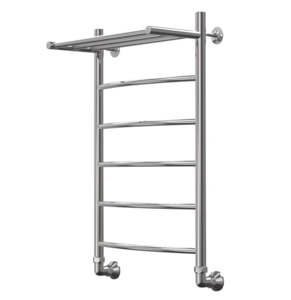 Полотенцесушитель Классика Дуга с полкой 400x800 1' нижнее подключение  (арт. КДП4080) оптом от компании Аквалига
