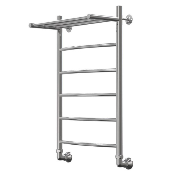 Полотенцесушитель Классика Дуга с полкой 400x1000 1' нижнее подключение  (арт. КДП40100) оптом от компании Аквалига
