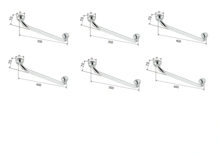 Поручень для ванной (60 см) FEINISE (арт. S009-60) оптом от компании Аквалига
