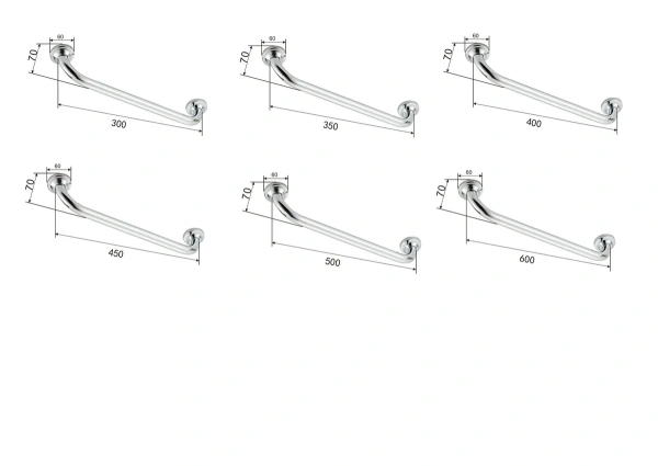 Поручень для ванной (60 см) FEINISE (арт. S009-60) оптом от компании Аквалига
