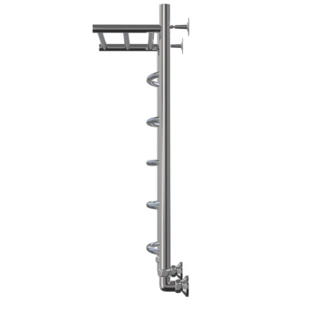 Полотенцесушитель Классика Дуга с полкой 400x600 1' нижнее подключение  (арт. КДП4060) оптом от компании Аквалига
