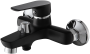 Смеситель для ванны однорычажный Ammore короткий излив хром/чёрный Ammore (арт. A3003-A)