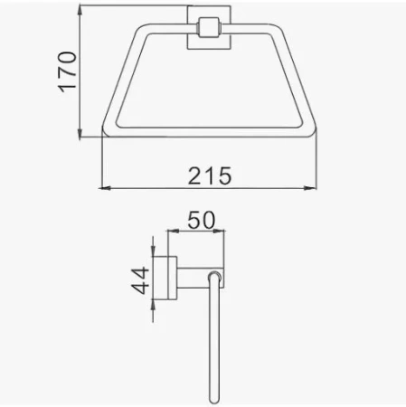 Держатель для полотенца  D-lin кольцевой черный D-Lin (арт. D233222) оптом от компании Аквалига
