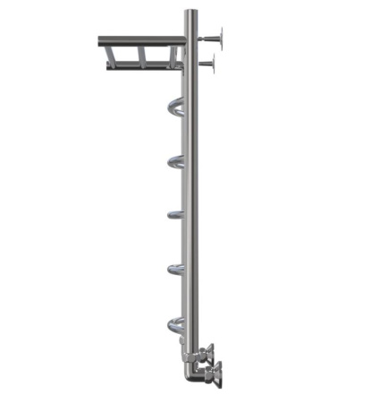 Полотенцесушитель Классика Дуга с полкой 400x800 1' нижнее подключение  (арт. КДП4080) оптом от компании Аквалига
