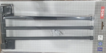 Держатель для полотенец D-lin поворотный тройной черный D-Lin (арт. D254222) оптом от компании Аквалига
