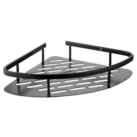 Полка в ванную 1-ярусная угловая чёрная FASHUN (арт. A7325-7) оптом от компании Аквалига
