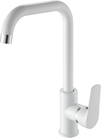 Смеситель для кухни однорычажный Ammore высокий излив хром/белый Ammore (арт. A5503-C)