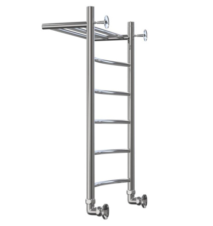 Полотенцесушитель Классика Дуга с полкой 400x600 1' нижнее подключение  (арт. КДП4060) оптом от компании Аквалига
