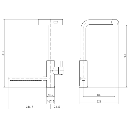 Смеситель для кухни однорычажный Fashun высокий излив нержавейка FASHUN (арт. A57131)